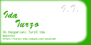 ida turzo business card