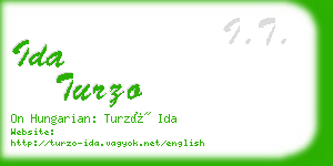 ida turzo business card